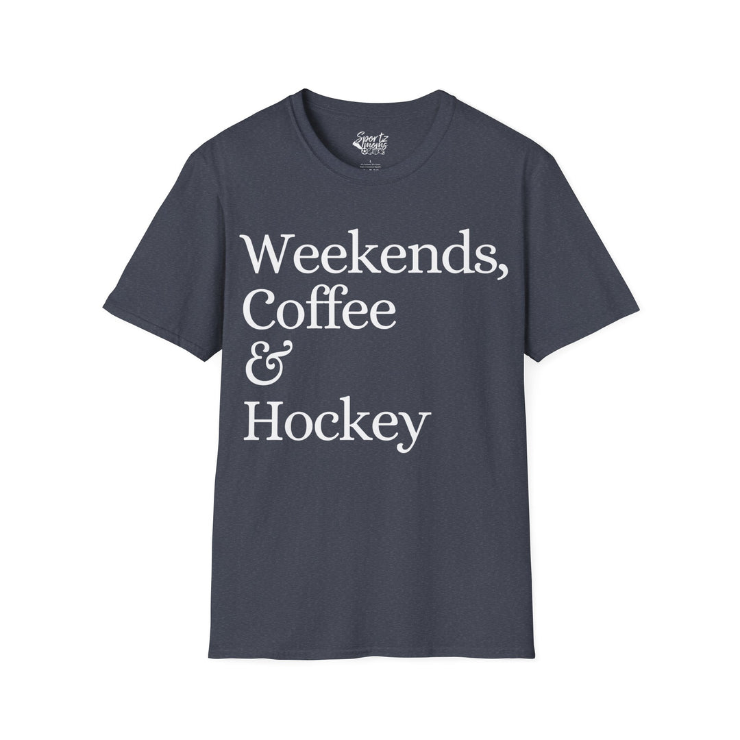 Weekends Coffee & Hockey Adult Unisex T-Shirt