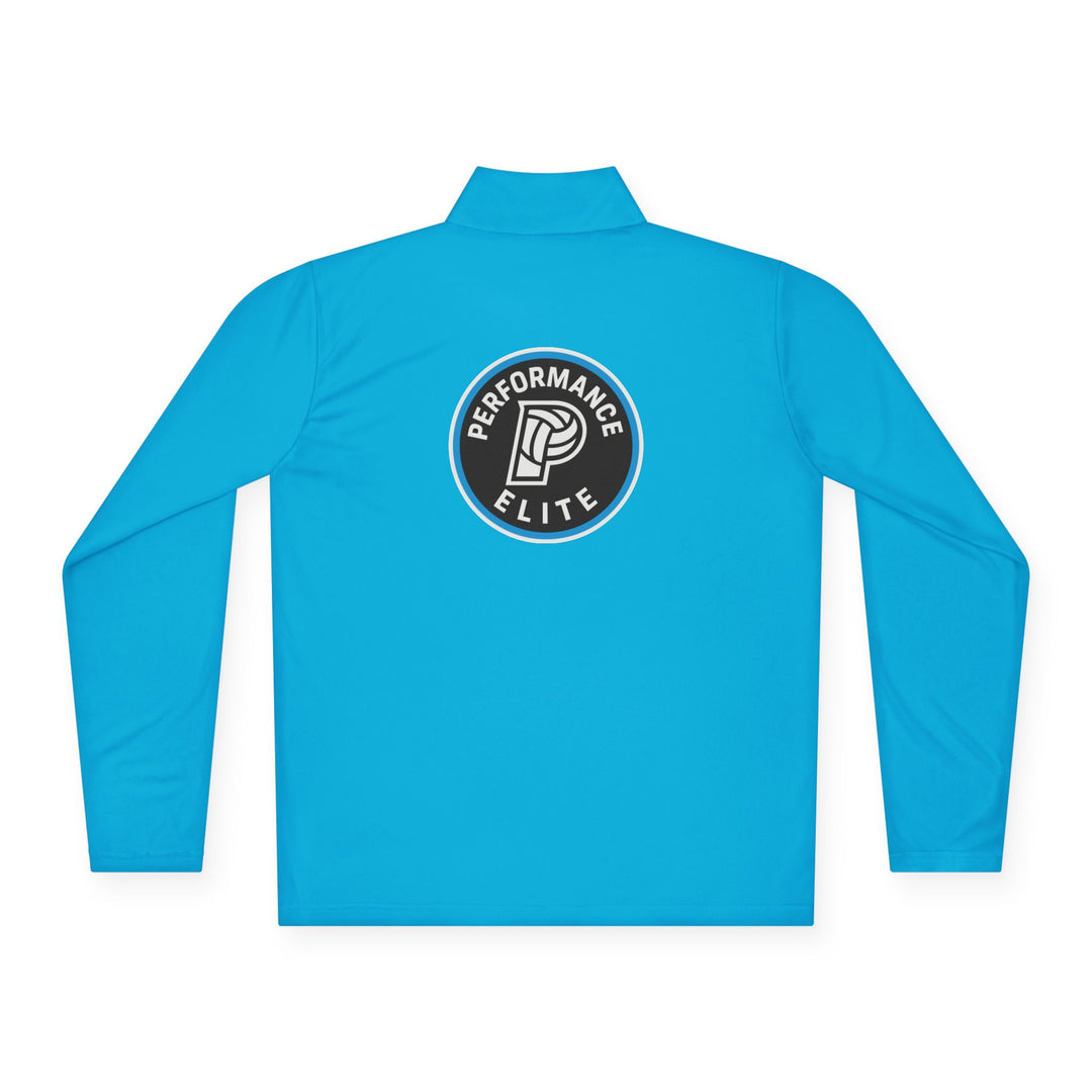 Performance Elite Unisex Adult Long Sleeve Quarter-Zip Pullover w/Front & Back Logo