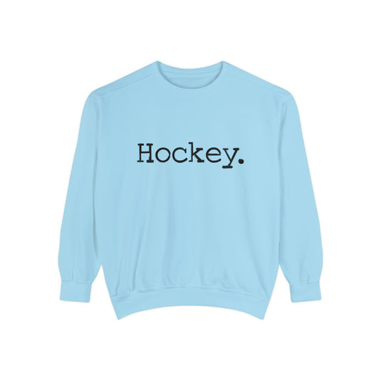 Typewriter Design Hockey Adult Unisex Premium Crewneck Sweatshirt