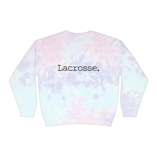 Typewriter Design Lacrosse Adult Unisex Tie-Dye Crewneck Sweatshirt