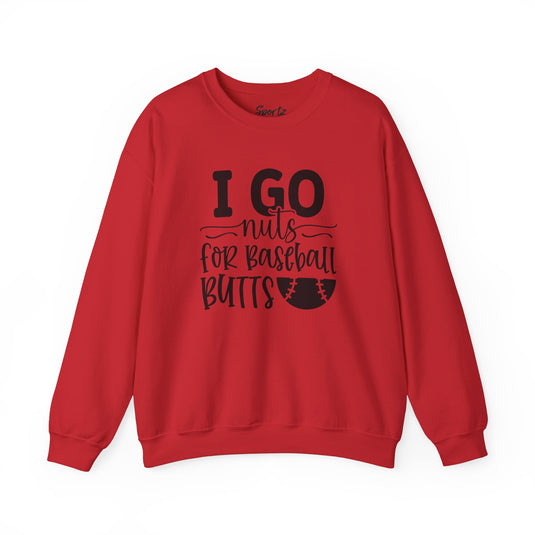 I Go Nuts Baseball Adult Unisex Basic Crewneck Sweatshirt