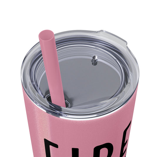 Fire in My Heart Hockey 20oz Skinny Tumbler with Straw in Matte or Glossy