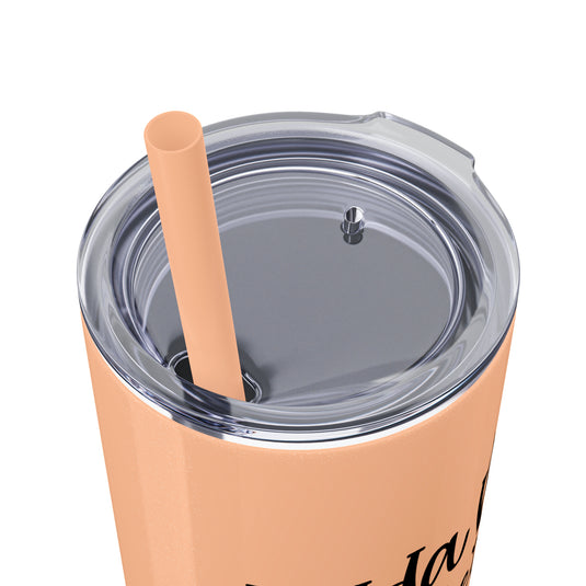 Kinda Busy Baseball 20oz Skinny Tumbler with Straw in Matte or Glossy