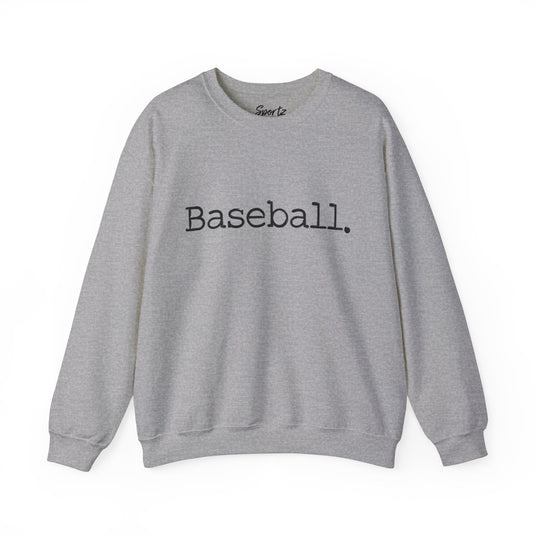 Typewriter Design Baseball Adult Unisex Basic Crewneck Sweatshirt