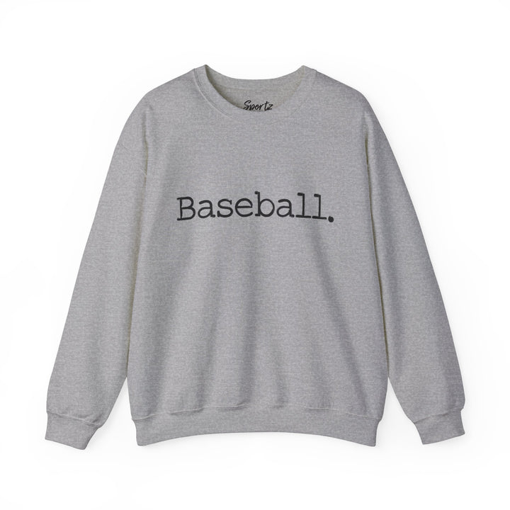 Typewriter Design Baseball Adult Unisex Crewneck Sweatshirt