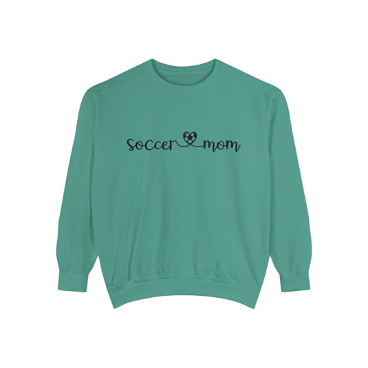 Soccer Mom with Heart Adult Unisex Premium Crewneck Sweatshirt