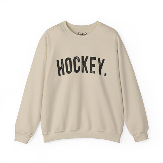 Rustic Design Hockey Adult Unisex Basic Crewneck Sweatshirt