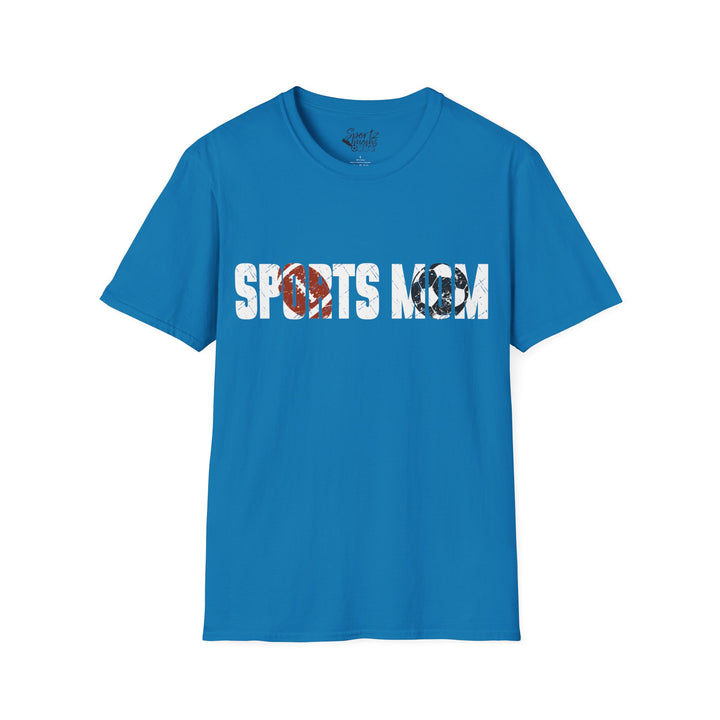 Sports Mom w/Football & Soccer Ball Adult Unisex T-Shirt