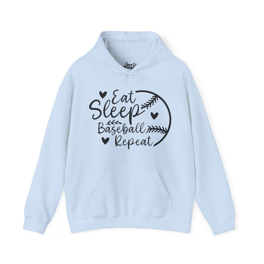 Eat Sleep Baseball Repeat Adult Unisex Basic Hooded Sweatshirt