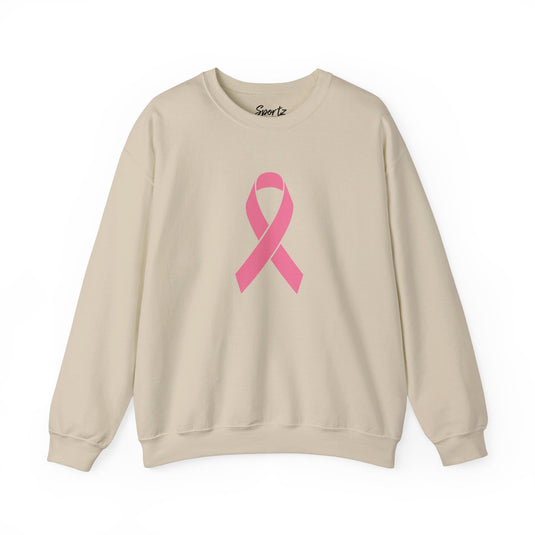 Cancer Ribbon Adult Unisex Basic Crewneck Sweatshirt