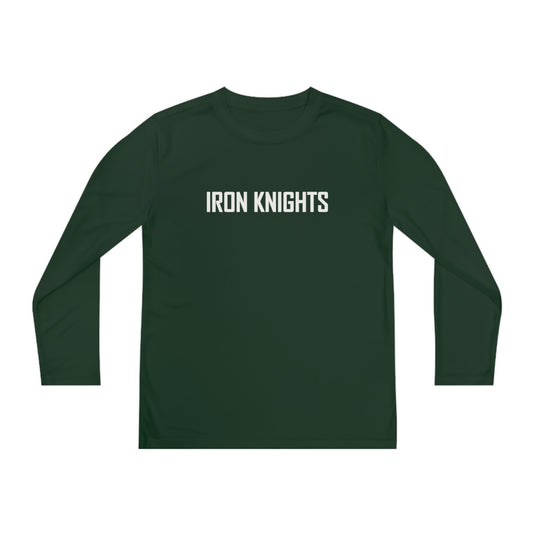 Iron Knights Youth Long Sleeve Competitor Moisture Wicking Tee w/Text Only