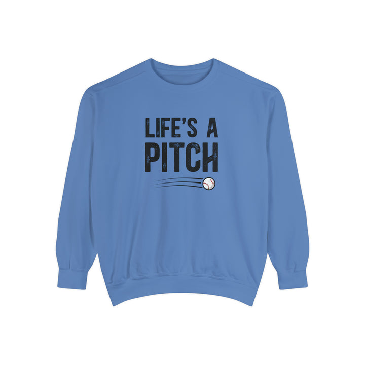 Life's a Pitch Baseball Adult Unisex Premium Crewneck Sweatshirt