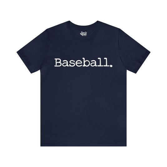 Typewriter Design Baseball Adult Unisex Mid-Level T-Shirt