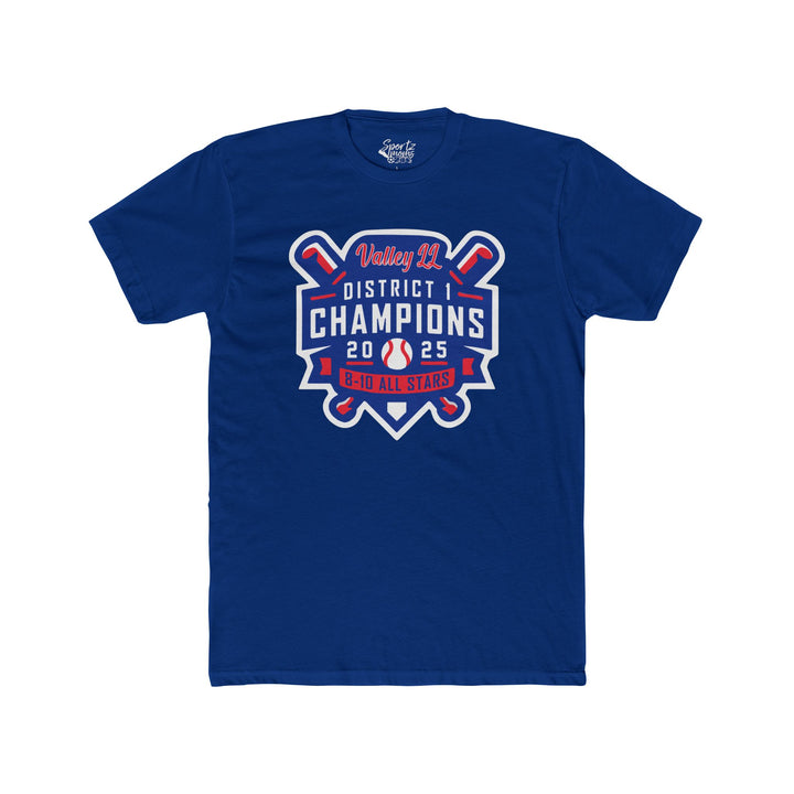 Valley Little League Baseball Men's Adult T-Shirt - District Champions