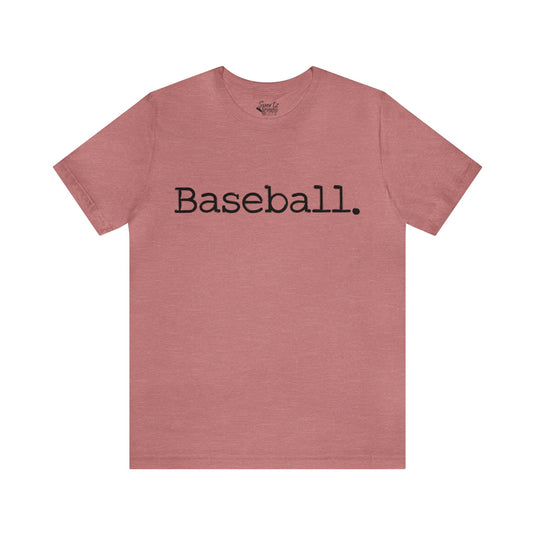 Typewriter Design Baseball Adult Unisex Mid-Level T-Shirt