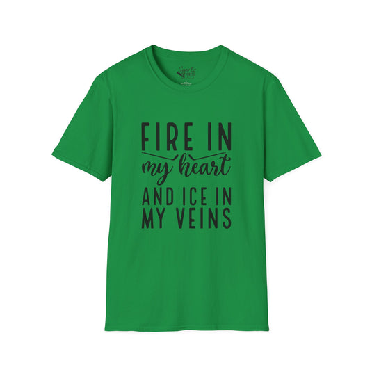 Fire in My Heart Hockey Adult Unisex Basic T-Shirt