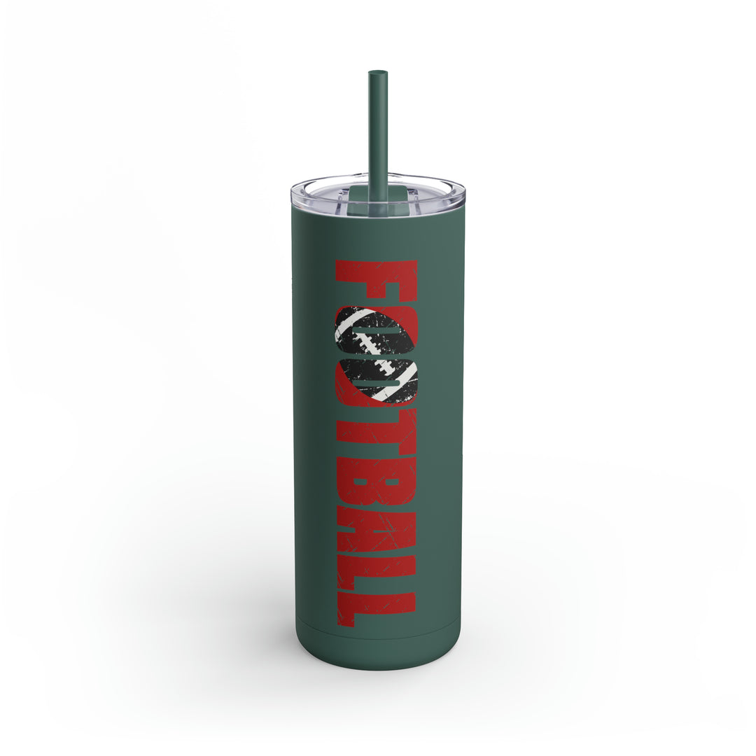 Football 20oz Skinny Matte Tumbler