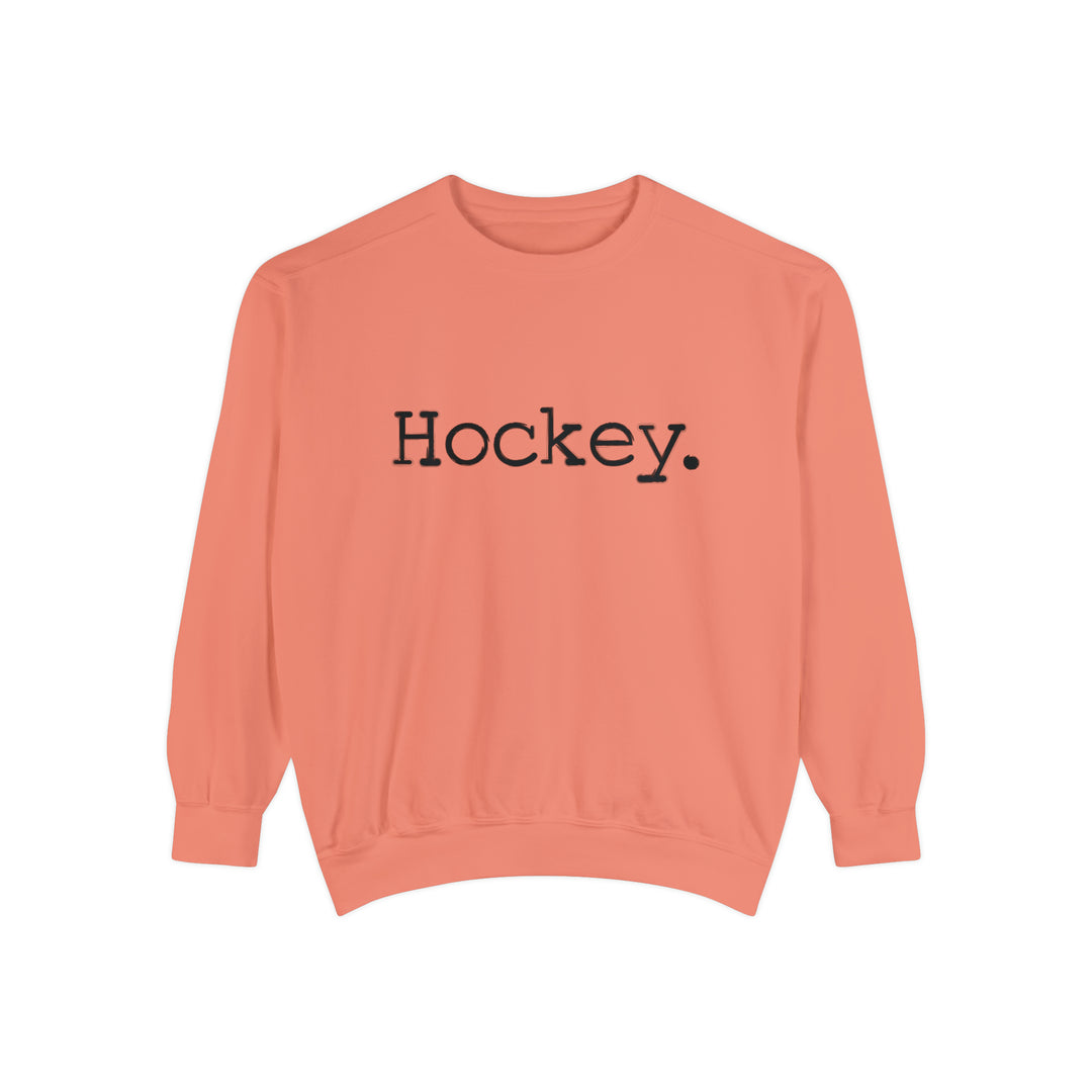 Typewriter Design Hockey Adult Unisex Premium Crewneck Sweatshirt