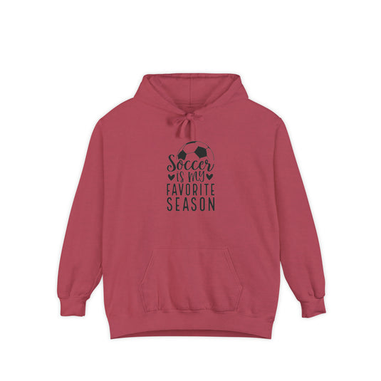 Soccer Is My Favorite Season Adult Unisex Premium Hooded Sweatshirt