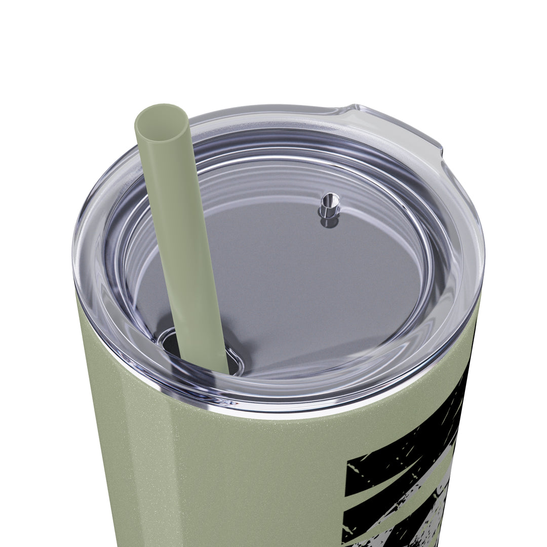 Soccer 20oz Skinny Tumbler with Straw w/Custom Name