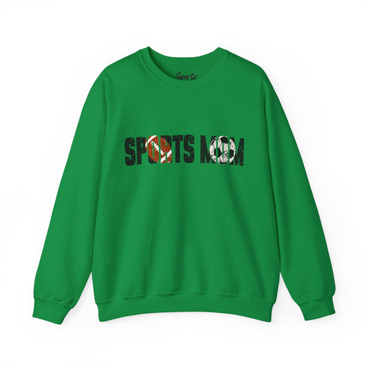 Sports Mom w/Football & Soccer Ball Adult Unisex Basic Crewneck Sweatshirt