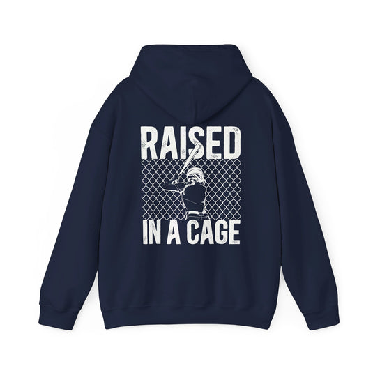 Raised in a Cage Softball Unisex Adult Hooded Sweatshirt