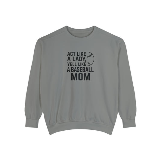 Act Like a Lady Baseball Adult Unisex Premium Crewneck Sweatshirt