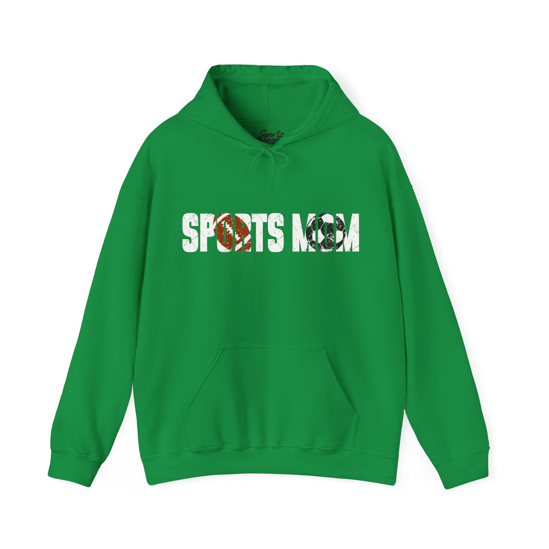Sports Mom w/Football & Soccer Ball Adult Unisex Hooded Sweatshirt
