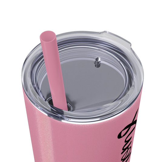 Cancer Collection Pick Your Sport Mom Ribbon & Heart 20oz Skinny Tumbler with Straw