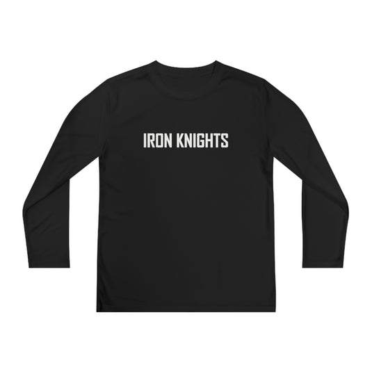 Iron Knights Youth Long Sleeve Competitor Moisture Wicking Tee w/Text Only