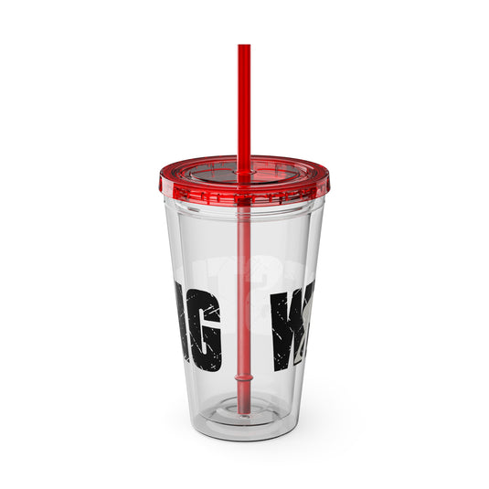 Wrestling 16 oz Sunsplash Tumbler with Straw