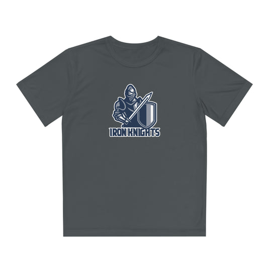 Iron Knights Youth Short Sleeve Competitor Moisture Wicking Tee w/Knight Design and Name & Number on back