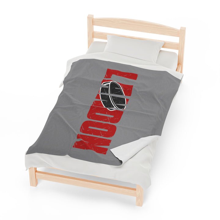 Hockey Plush Blanket w/Custom Name