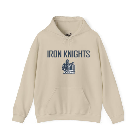 Iron Knights Basic Adult Unisex Hooded Sweatshirt w/Knight Design, Name & Number on back