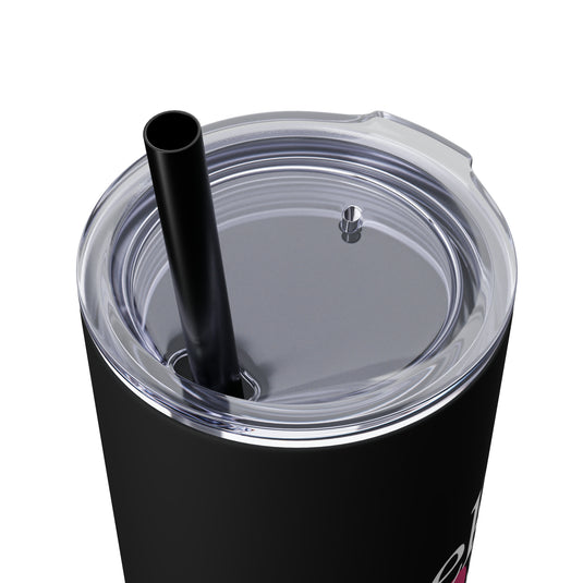 Weekends Coffee & Hockey Pink Design 20oz Skinny Tumbler with Straw in Matte or Glossy