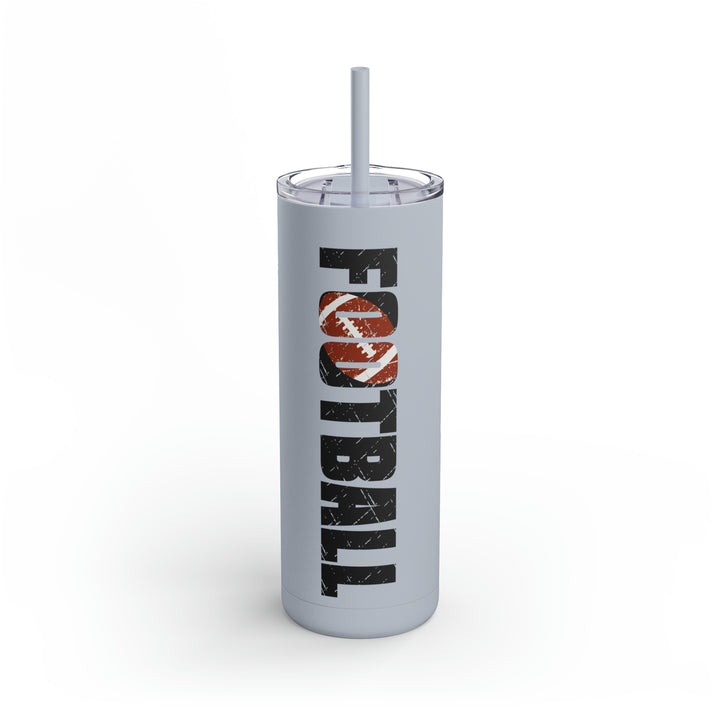 Football 20oz Skinny Matte Tumbler