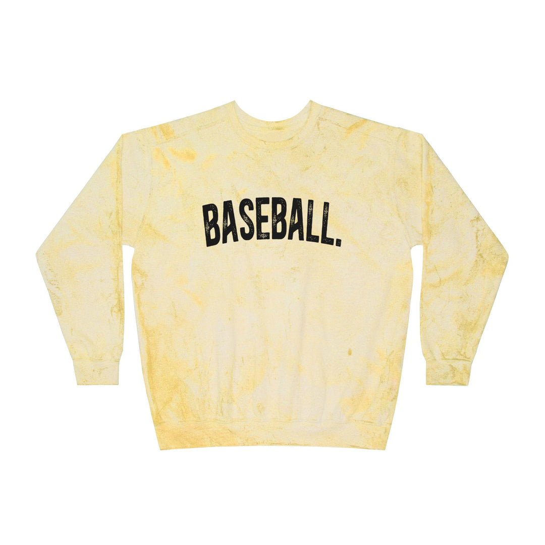 Rustic Design Baseball Adult Unisex Color Blast Crewneck Sweatshirt