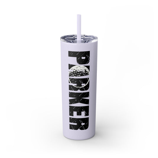 Golf 20oz Skinny Tumbler with Straw w/Custom Name