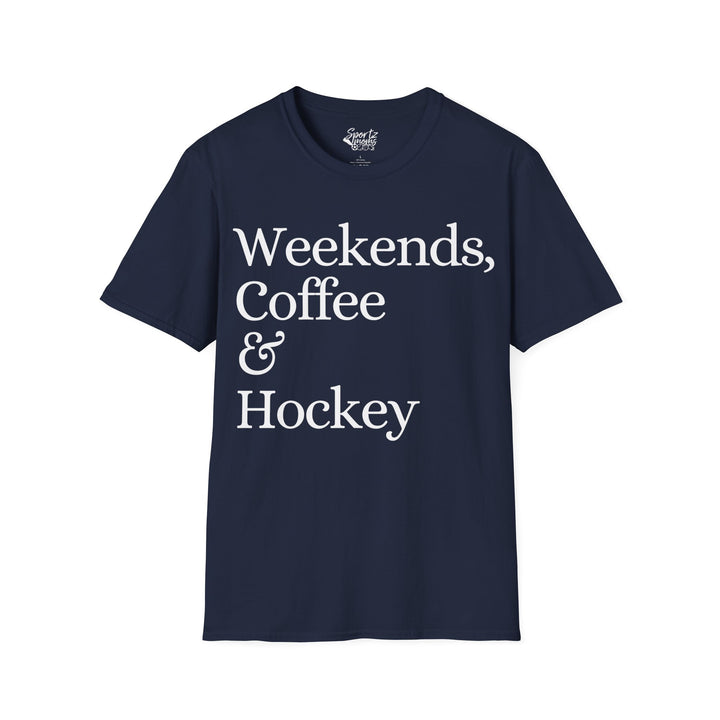 Weekends Coffee & Hockey Adult Unisex T-Shirt