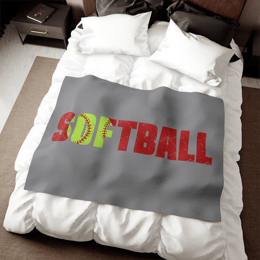 Softball Sweatshirt Blanket