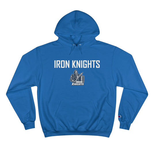 Iron Knights Champion Adult Unisex Hoodie W/Name, Number & Bible Verse - All White Design