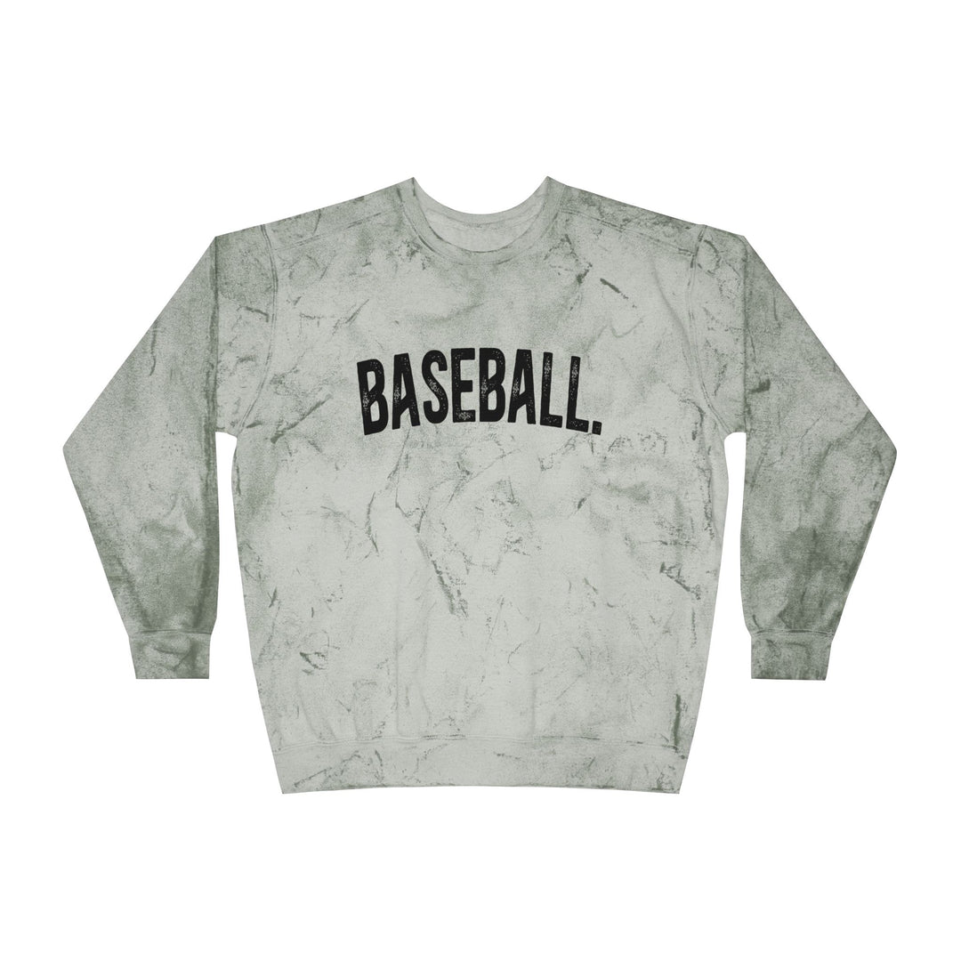 Rustic Design Baseball Adult Unisex Color Blast Crewneck Sweatshirt