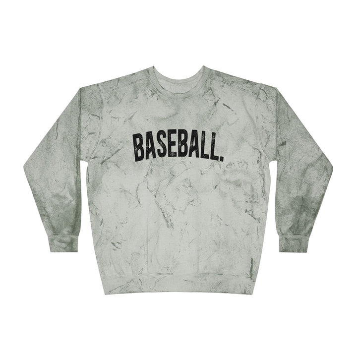 Rustic Design Baseball Adult Unisex Color Blast Crewneck Sweatshirt