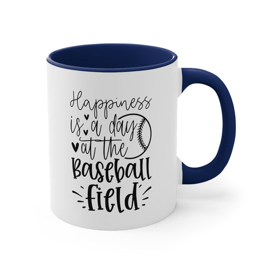 Happiness is a Day Baseball 11oz Accent Mug