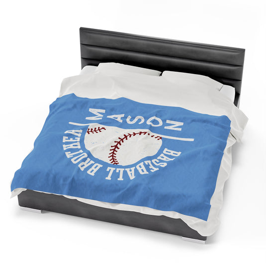 Baseball Plush Blanket - Baseball Brother w/Custom Name