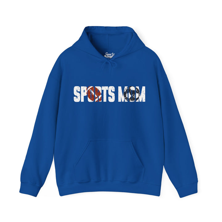 Sports Mom w/Football & Soccer Ball Adult Unisex Hooded Sweatshirt