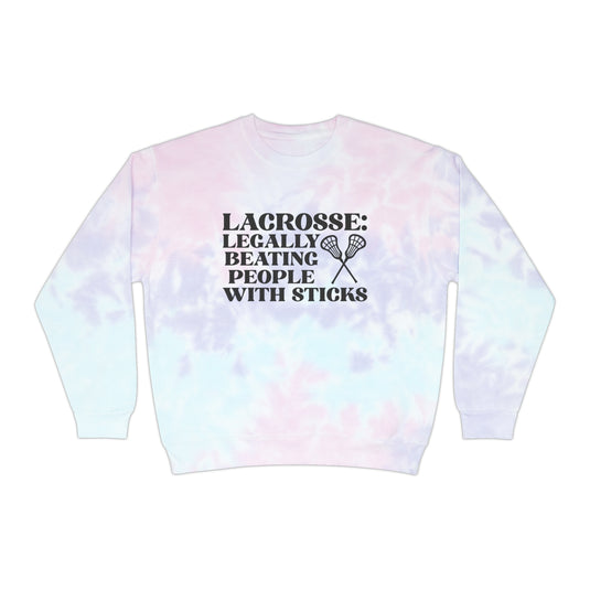 Lacrosse Legally Adult Unisex Tie-Dye Crewneck Sweatshirt