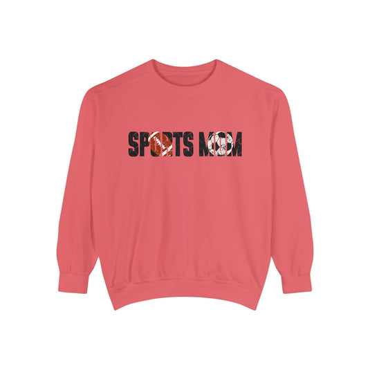 Sports Mom w/Football & Soccer Ball Adult Unisex Premium Crewneck Sweatshirt