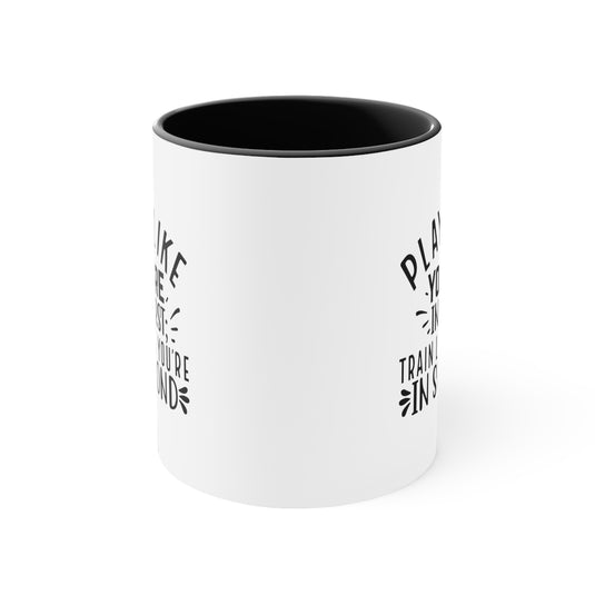 Play Like You're In First Baseball 11oz Accent Mug