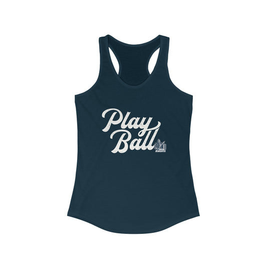 Iron Knights Women's Racerback Tank - Play Ball Design w/Knight Logo